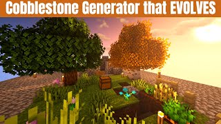 Minecraft Survival Cobblestone generator you can EVOLVE | Perfect for Minecraft Skyblock