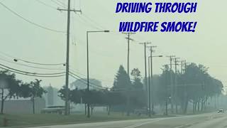 Driving Through Wildfire Smoke! (Dashcam Video)