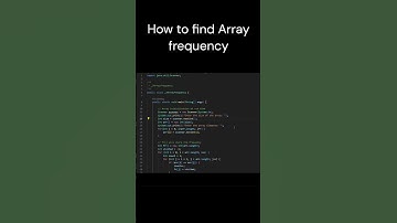 How to find array frequency in java #java #array #coding