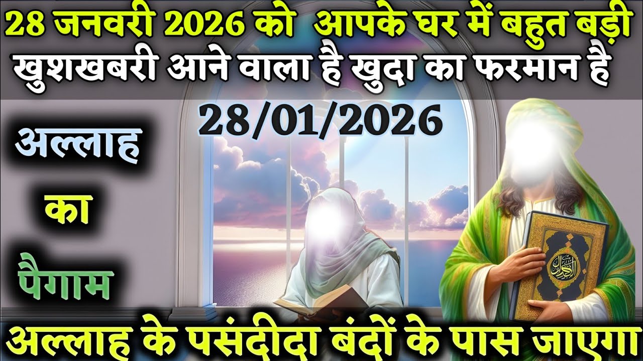 28 जनवरी 2026 को आपके घर में बहुत बड़ी खुशखबरी आने वाली है खुदा का फरमान Voice_of-Allah । #amen