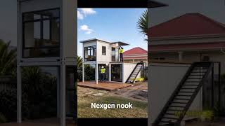stunning double Story foldable luxury container house. #nexgennook #tinyhouse #foldable #prefabhouse