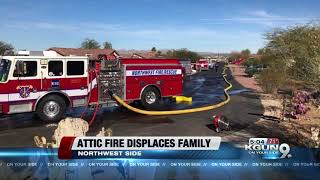 Attic fire displaces family on north-west side on Christmas Eve