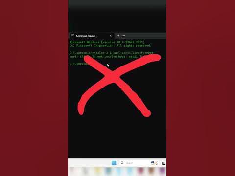 curl: (6) could not resolve host: ascii.live - YouTube