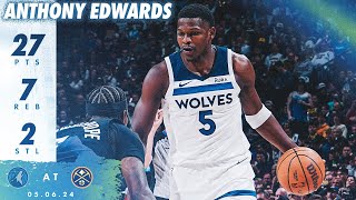 Anthony Edwards Scores 27 Points In GAME 2 WIN vs Nuggets | 05.06.24 screenshot 3