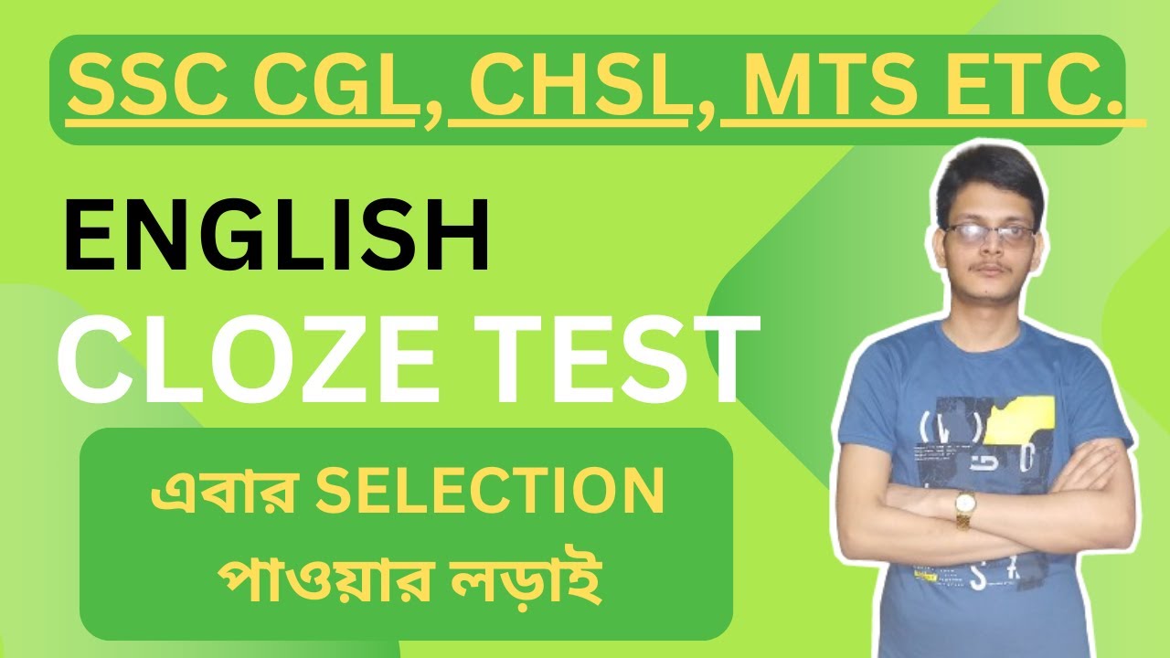 English Cloze Test For SSC CHSL / MTS / CGL | WBPSC CLERKSHIP | in ...