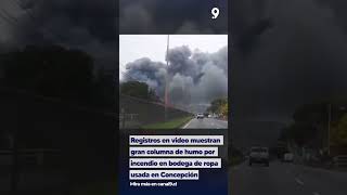 Un incendio se registró en una bodega de ropa usada en el sector Chillancito de Concepción