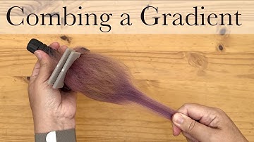 Questionable Blend 11 - Twinkle Twinkle from World of Wool. Combing a merino/bamboo gradient.