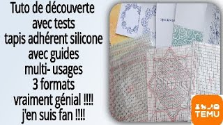 Tuto découverte avec tests tapis adhérent en silicone tuto carterie scrapbooking cardmaking #temu