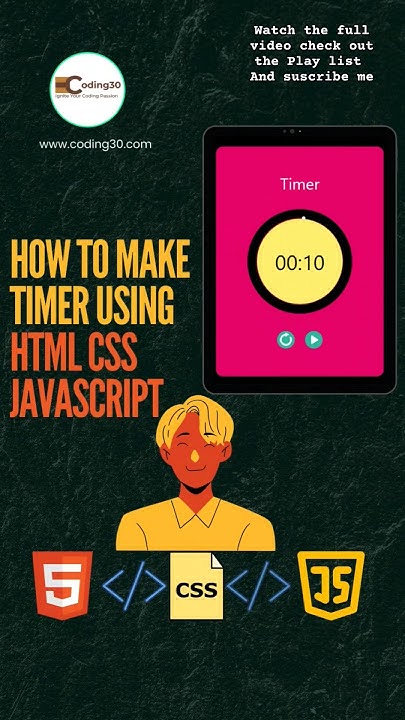 how to make timer using HTML CSS JAVASCRIPT | #javascript #countdown # ...