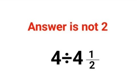 4÷4(1/2) Het antwoord is niet 2. Veel mensen hebben het fout! Oekraïne Wiskunde Test #wiskunde #p...
