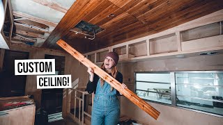 RV Renovation Continues!  Installing Our Cedar Plank Ceiling  (Ep. 19)