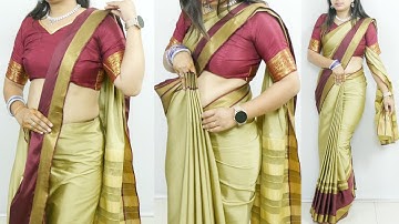 Easy way to drape saree, perfect pleats making tricks guide for beginners | wedding & party wear