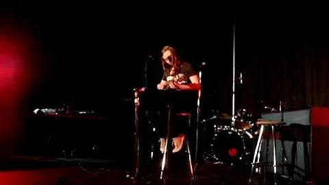 Margaret sings June Hymn at Central Open Mic Night