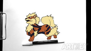 Drawing Arcanine Pokemon 