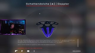 He just unboxed a Sapphire Knife...