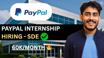 Paypal Internship | SDE Role | Hiring Interns | ATS Score | Resume Template | #internship #paypal
