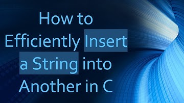 How to Efficiently Insert a String into Another in C