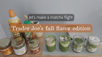 I made a matcha flight using ALL TRADER JOE