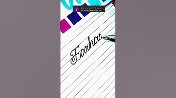 Farhan-Writing beautiful name in cursive 🔔🌺#cursive #handwriting #shorts #calligraphy