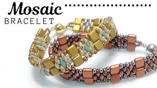 How to make a Mosaic Bracelet with Tila and Superduo