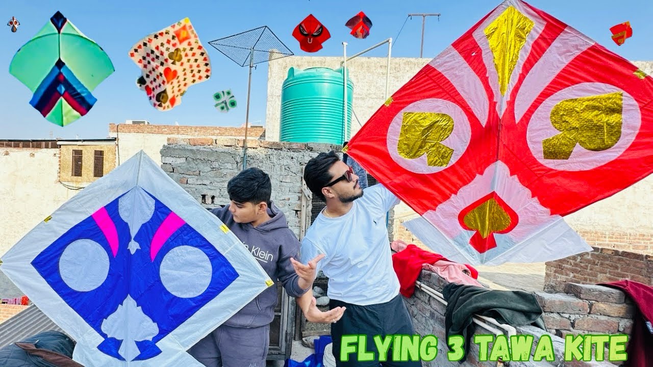 FLYING BIG KITE PAKISTANI 3 TAWA 😍 | KITE FIGHTING | KITE VLOG 