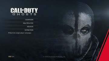 Call of Duty Ghosts Game Main Menu Theme Song | ( 60fps )