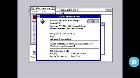 Minesweeper on Windows 3.1