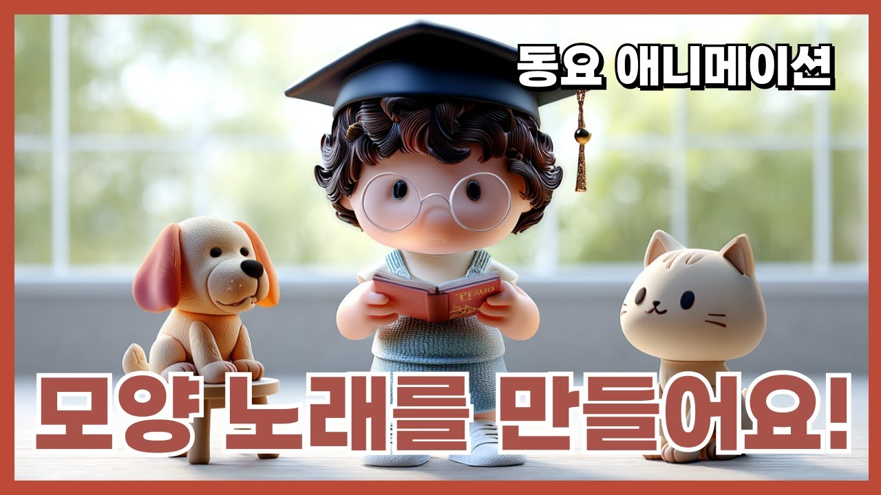 🎶 모양 노래를 만들어요! | 유아 애니메이션 세모 ⛰️ 네모 📦 동그라미 🍩