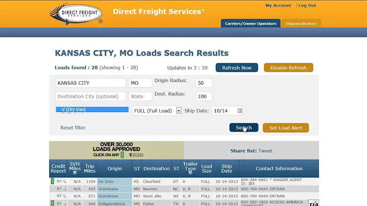 Load Search Instructional Video