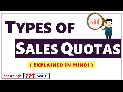 TYPES OF SALES QUOTA IN HINDI | Concept & Types | Sales Management | BBA/MBA | ppt