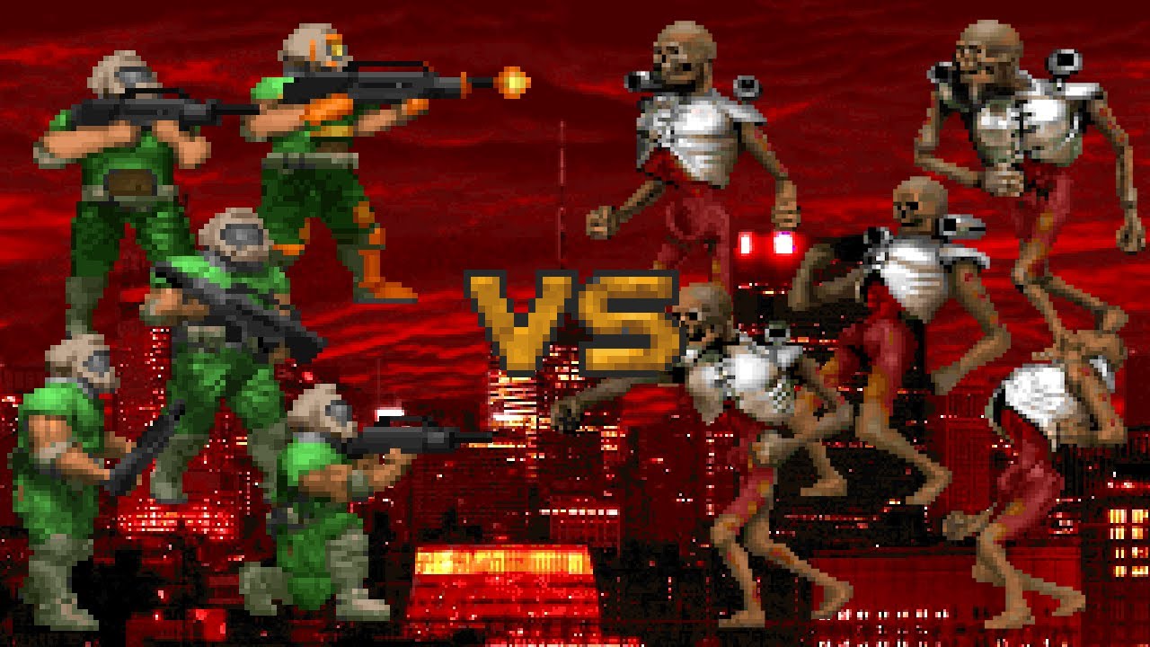 Smart Marines VS Revenants - Doom Monster Infighting - NPC Battles ...