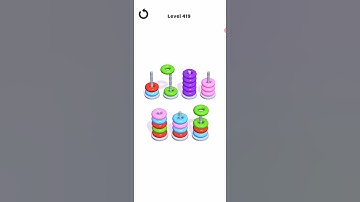 Hoop Stack - Color Puzzle Game Level 419 #shorts #youtubeshorts