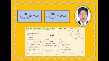 Prove that lim theta tends to 0 sin theta = 0 and cos theta = 1