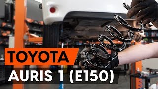 How to change rear springs / rear coil springs on TOYOTA AURIS 1 (E150)[TUTORIAL AUTODOC]