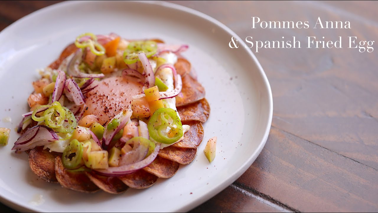 Pommes Anna & Spanish Fried Egg