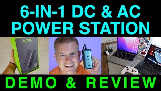 6-in-1 Power Charging Station 120W DC & 1250W AC Oraimo Demo Review Type-C USB GaN Fast Charger