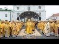 Божественная литургия в день 30 - летия Белорусского экзархата под открытым небом в центре Минска .