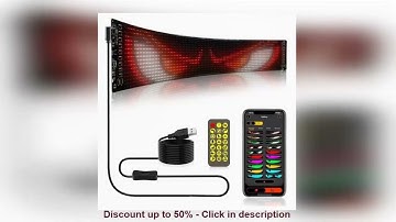 LED Matrix Pixel Panel Display Screen Flexible RGB Car Pattern Graffiti Scrolling Text Animation S