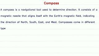 Short Paragraph on Compass