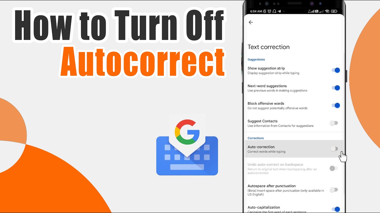 How To Turn Off Autocorrect On Xiaomi - YouTube