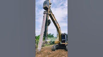 #excavator máy xúc đất đóng cọc bê tông cực mạnh #shorts