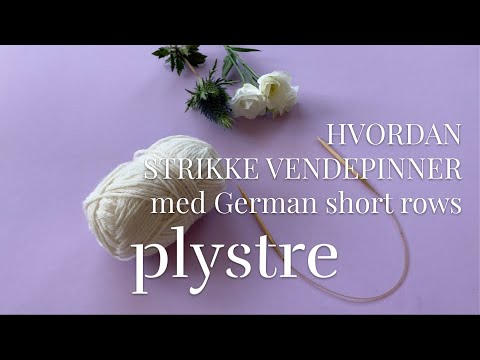 Født sukker aspekt Strikke vendepinner | German short rows - YouTube