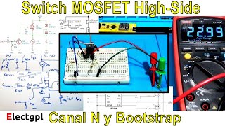 Interruptor Digital HighSide con MOSFET Canal N y Circuito Bootstrap | Funciona bien en DC?