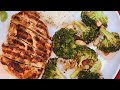 Grilled Chicken and Baked Broccoli Dinner