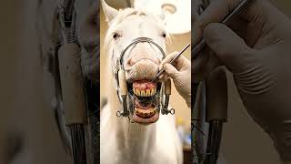 Satisfying Horse Teeth Cleaning & Dental Checkup 🐴✨ #horse #animals #satisfying #animalcare