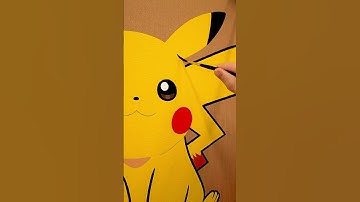 Satisfying Painting of Pikachu! 💛 #art #pokemon #pikachu