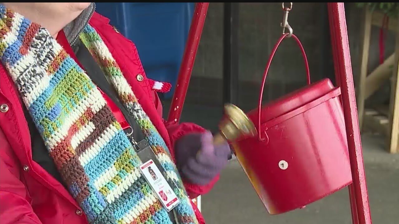 Salvation Army looking for Red Kettle bell ringers - YouTube