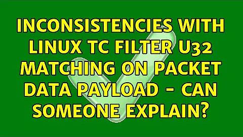 Inconsistencies with Linux tc filter u32 matching on packet data payload - can someone explain?