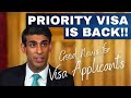 UK PRIORITY VISA SERVICE IS BACK!! GOOD NEWS FOR OVERSEASE APPLICANTS