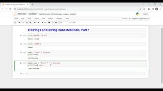 Strings and String Concatenation
